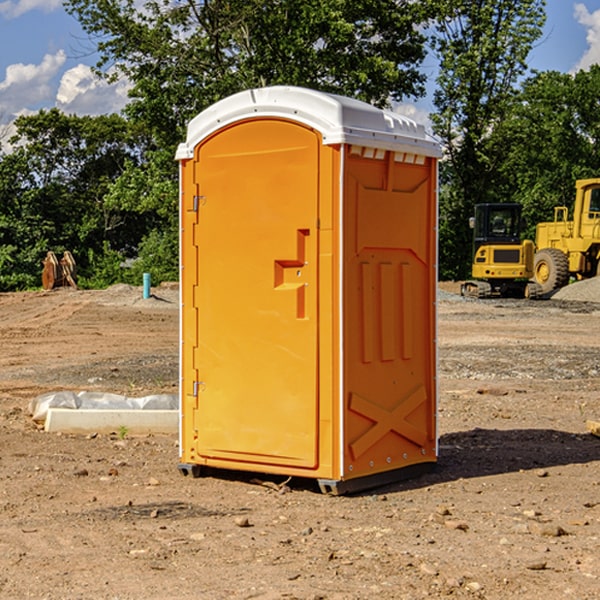 can i customize the exterior of the porta potties with my event logo or branding in Manchester KS